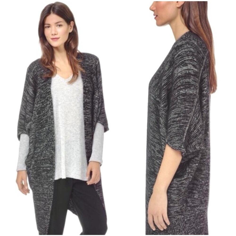 Aritzia Babaton Javier Cardigan Alpaca Mohair Blend Open Front S/M Gray